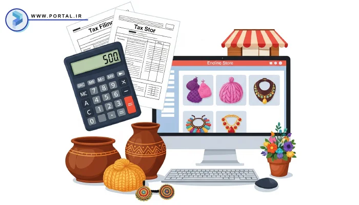 نکات حقوقی و مالیات در فروش اینترنتی صنایع دستی
