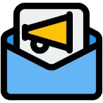 آیکون با مضمون ایمیل مارکتینگ