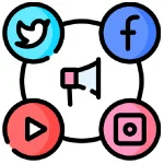 استفاده از شبکه‌های اجتماعی - آیکون