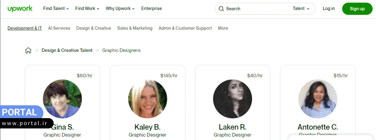 موقعیتهای شغلی سایت فریلنسری upwork