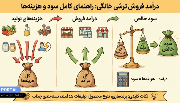 درآمد فروش ترشی خانگی چقدر است؟ (محاسبه دقیق با مثال)