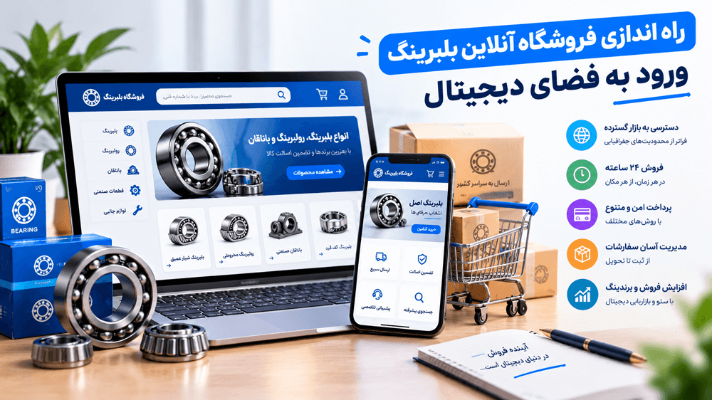 راه اندازی فروشگاه آنلاین بلبرینگ (ورود به فضای دیجیتال)
