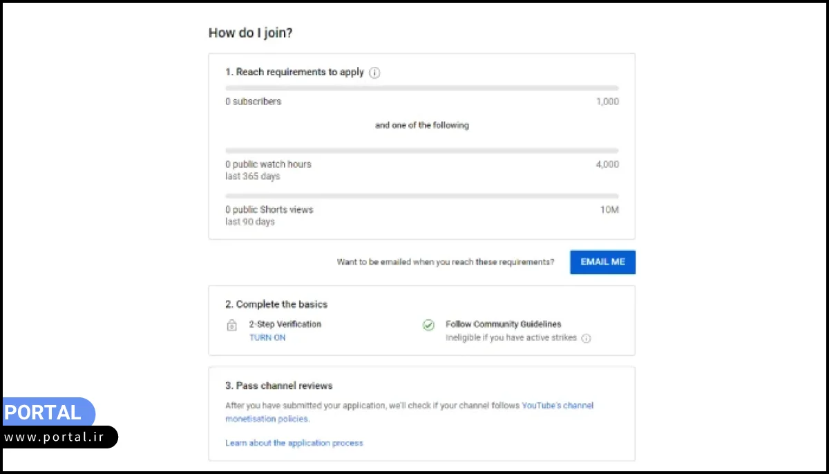 شرایط یوتیوب پارتنر شدن