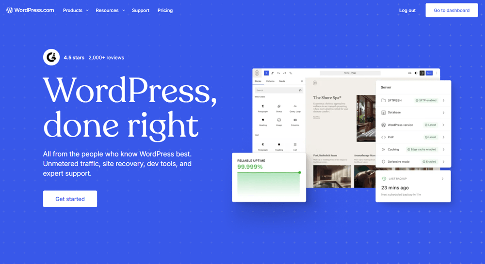 اسکرین‌شات از صفحه اصلی WooCommerce