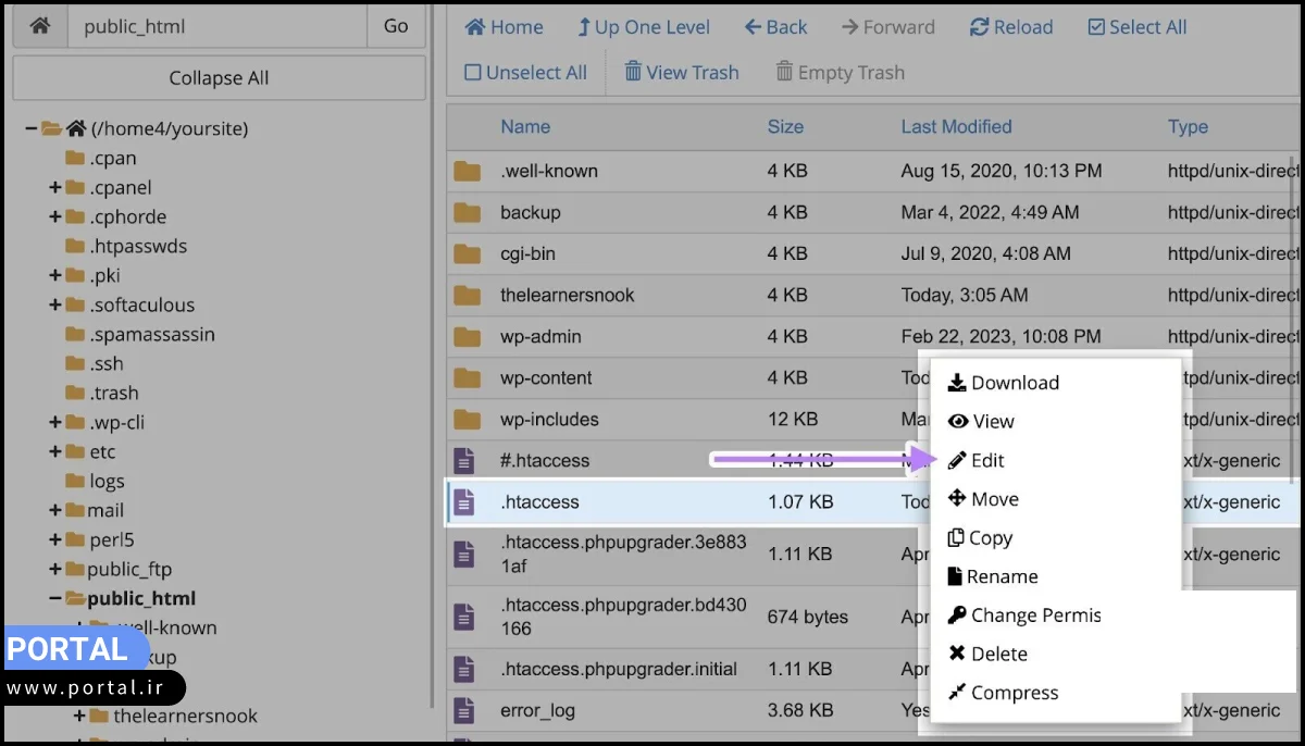 نحوه ریدایرکت وب سایت از طریق فایل htaccess.
