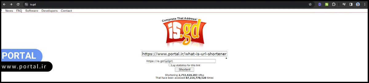 کوتاه کننده لینک is.gd